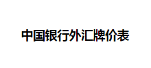 人民币外汇牌价表